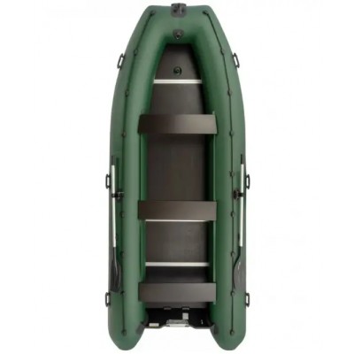 Колибри КМ-450ДСЛ (Kolibri KM-450DSL) зелёная моторная килевая надувная лодка + алюминиевый пайол
