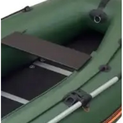 Колибри КМ-450ДСЛ (Kolibri KM-450DSL) зелёная моторная килевая надувная лодка + алюминиевый пайол