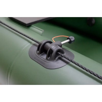 Колибри КМ-450ДСЛ (Kolibri KM-450DSL) зелёная моторная килевая надувная лодка + фанерный пайол