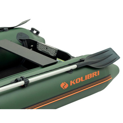 Надувная лодка Колибри КМ-280Д Профи (Kolibri KM-280D) моторная килевая слань-книжка, зелёная