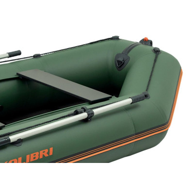 Надувная лодка Колибри КМ-280Д Профи (Kolibri KM-280D) моторная килевая слань-книжка, зелёная