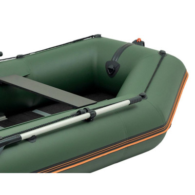 Надувная лодка Колибри КМ-360Д Профи (Kolibri KM-360D) моторная килевая фанерный пайол, зелёная