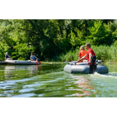 Bateau à rames gonflable Kolibri K-220T gris foncé, sans plancher