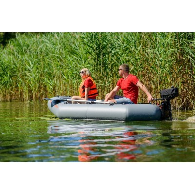 Bateau à rames gonflable Kolibri K-220T gris foncé, sans plancher