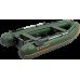 Колибри КМ-360ДСЛ (Kolibri KM-360DSL) зелёная моторная килевая надувная лодка + алюминиевый пайол