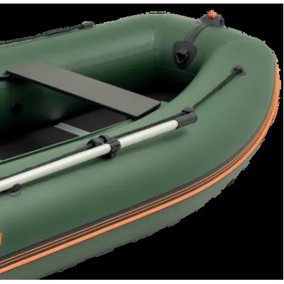 Колибри КМ-360ДСЛ (Kolibri KM-360DSL) зелёная моторная килевая надувная лодка + алюминиевый пайол