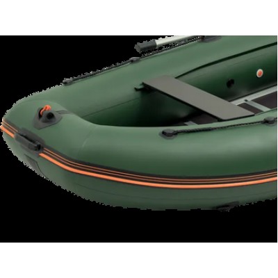 Колибри КМ-360ДСЛ (Kolibri KM-360DSL) зелёная моторная килевая надувная лодка + алюминиевый пайол