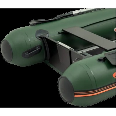 Колибри КМ-360ДСЛ (Kolibri KM-360DSL) зелёная моторная килевая надувная лодка + алюминиевый пайол