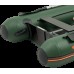 Колибри КМ-360ДСЛ (Kolibri KM-360DSL) зелёная моторная килевая надувная лодка + алюминиевый пайол