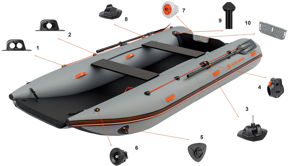 Фурнитура катамарана Kolibri Sea Cat (КМ-380СМ)