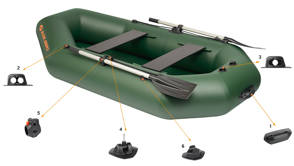Zubehör für Schlauchboot Kolibri K-240T aus der Standard-Serie