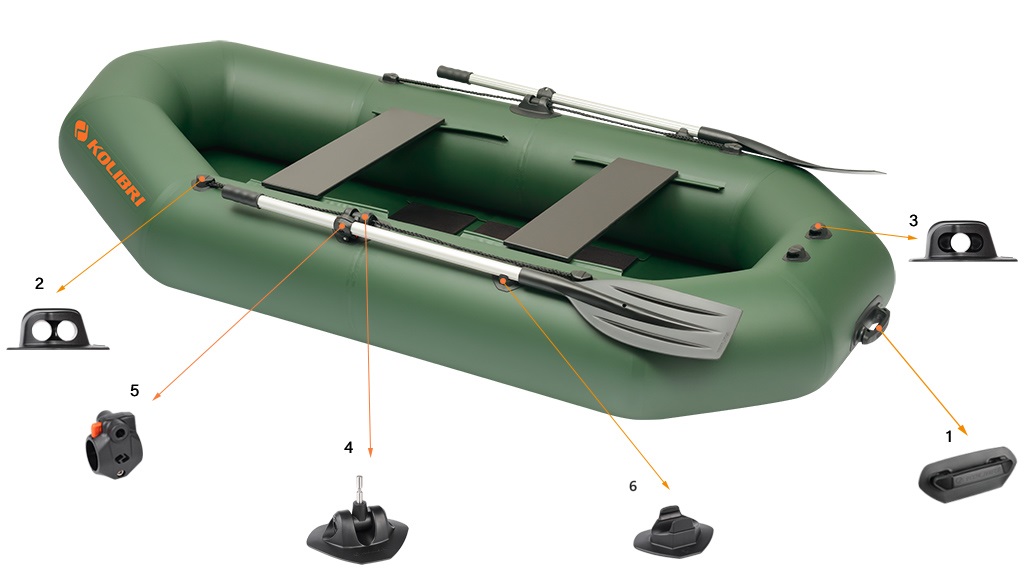 Zubehör für Schlauchboot Kolibri K-270T aus der Profi-Serie