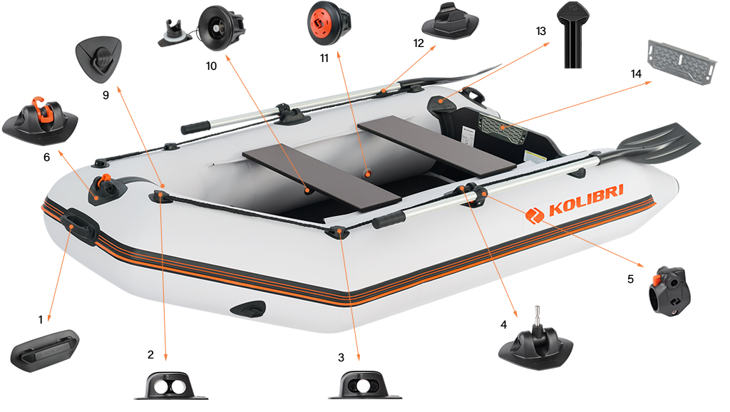 Bootsbeschläge Kolibri KM260D Profi-Serie