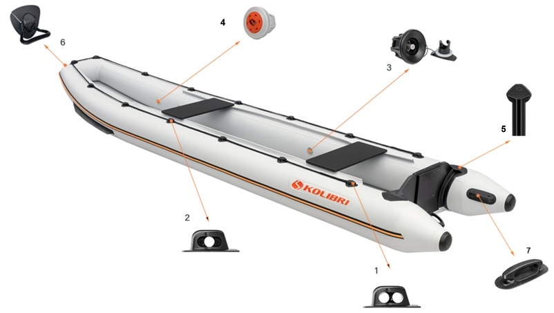 Фурнитура каноэ Kolibri KM-460C